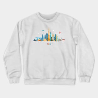 Asia skyline Crewneck Sweatshirt